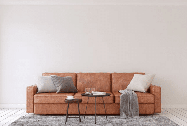 סלון, ספה מעור הפוך (בד)